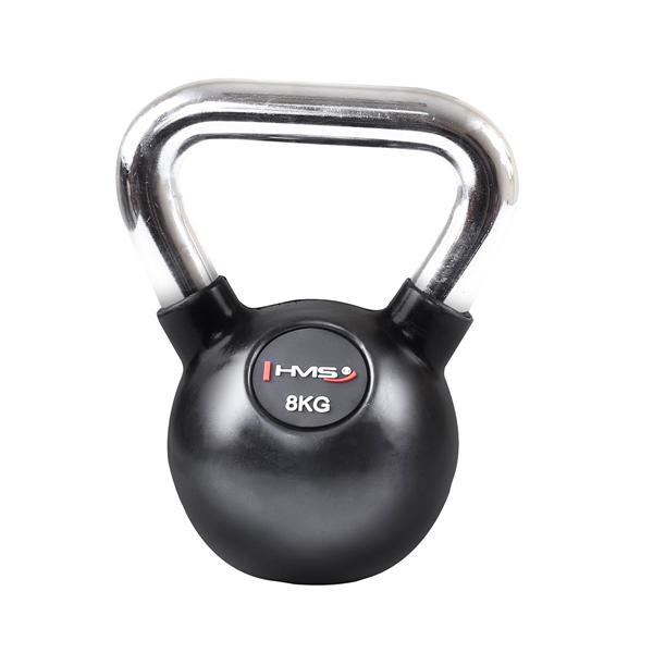 Vinylový kettlebell s chromovaným úchopem HMS KGC 8 kg